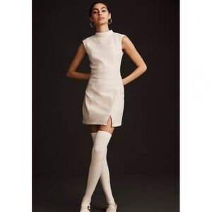 NWT By Anthropologie Mock-Neck Sleeveless Seamed Dress